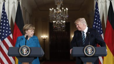 Photo of Trump e Merkel primo incontro ufficiale