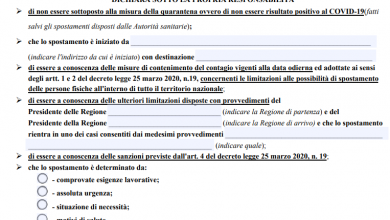 Photo of Modulo Autocertificazione per la Fase 2 in pdf da stampare